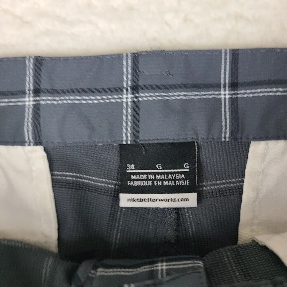 Nike Shorts Mens 34‎ Dark Gray Check 12